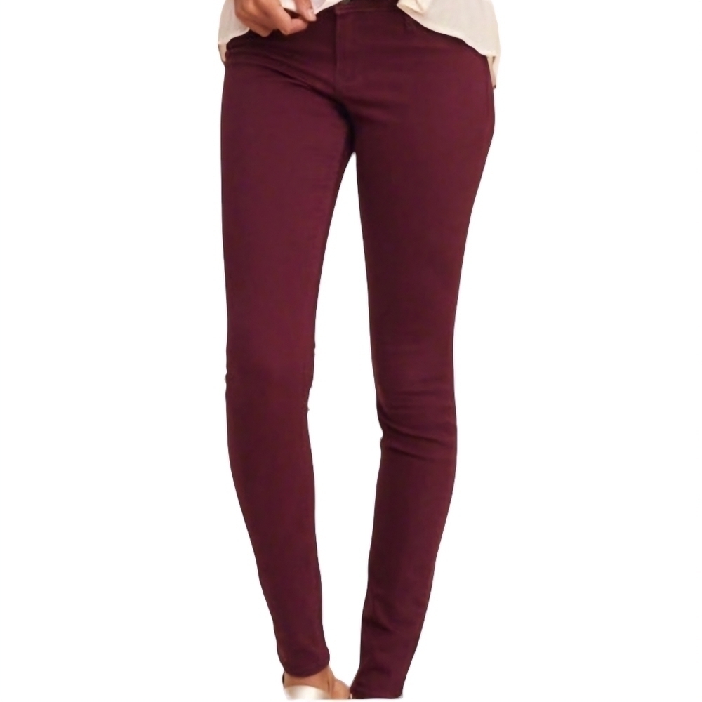 Hollister maroon skinny‎ jeans